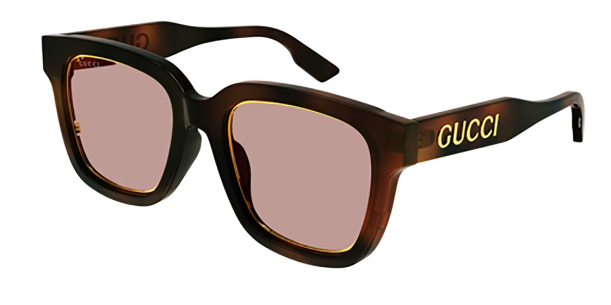 Gucci GG1136SA Asian Fit 003, Tortoiseshell frame, Brown lenses
