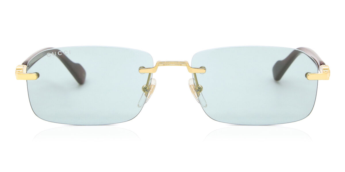 Gucci GG1221S 003, Gold frame, Green lenses