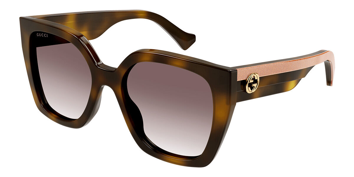 Gucci GG1300S 003, Tortoiseshell frame, Gradient Brown lenses