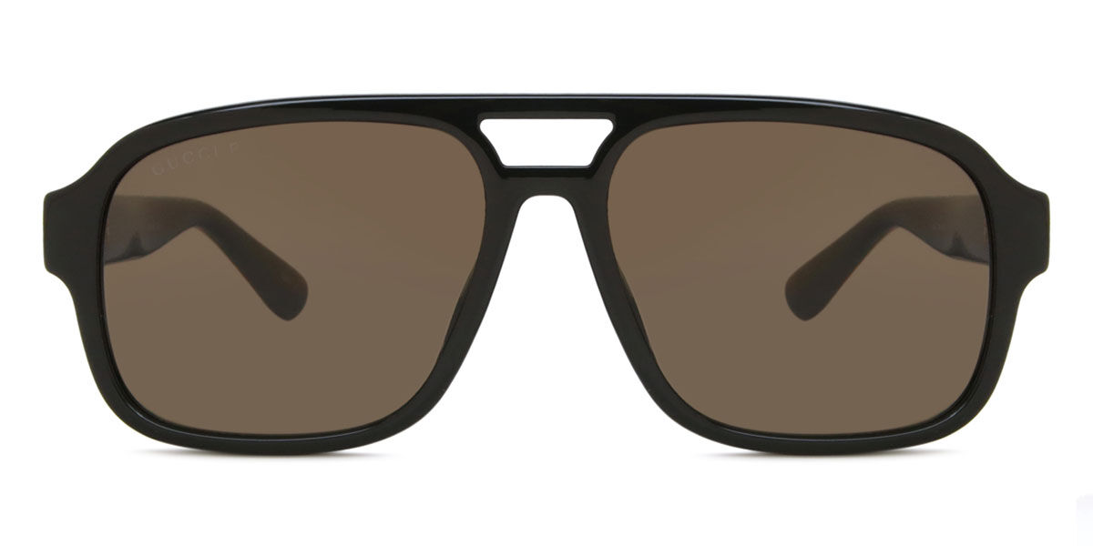 Gucci GG1342S 002, Black frame, Brown lenses