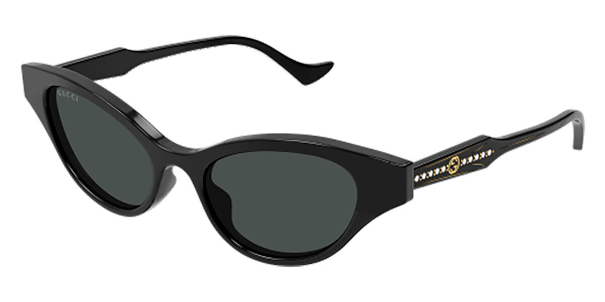 Gucci GG1298S Asian Fit 001, Black frame, Grey lenses