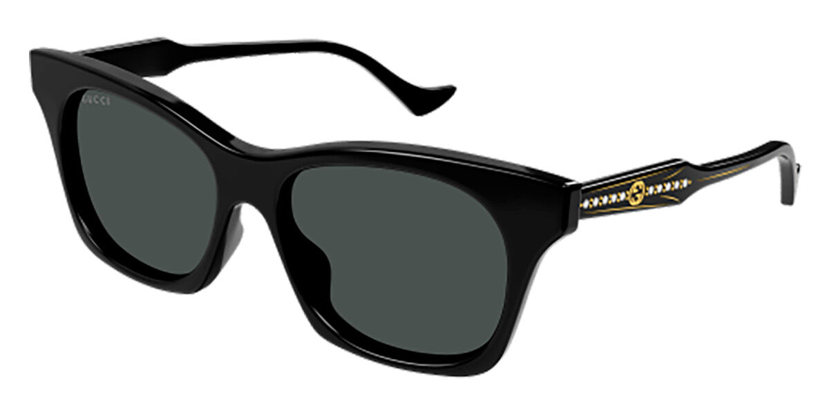 Gucci GG1299S Asian Fit 001, Black frame, Grey lenses