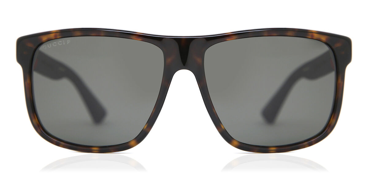 Gucci GG0010S 003, Tortoiseshell frame, Grey lenses
