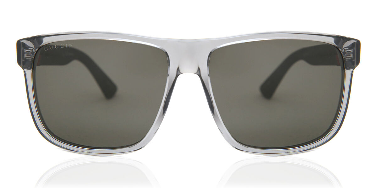 Gucci GG0010S 004, Clear frame, Grey lenses