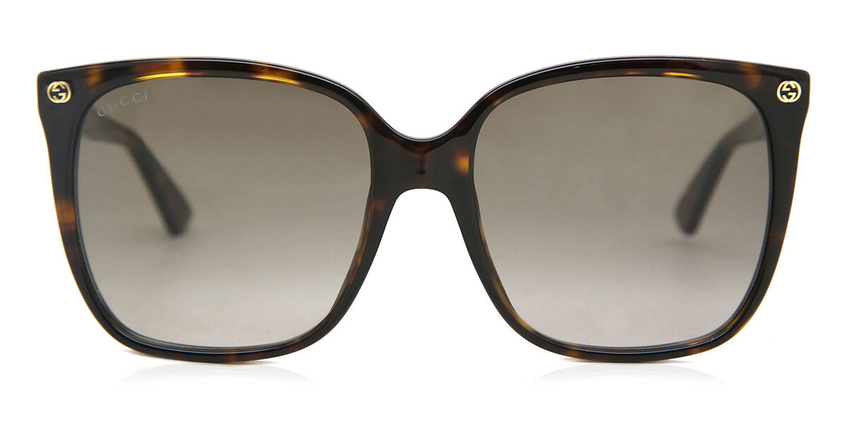 Gucci GG0022S 003, Tortoiseshell frame, Grey lenses