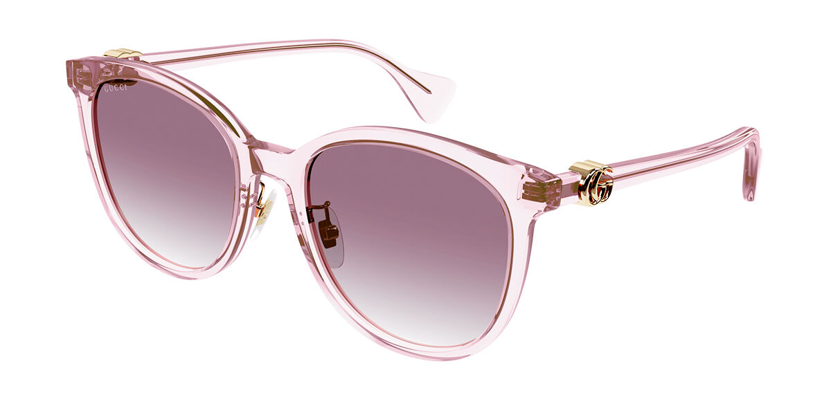 Gucci GG1180SK Asian Fit 005, Pink frame, Gradient Purple lenses