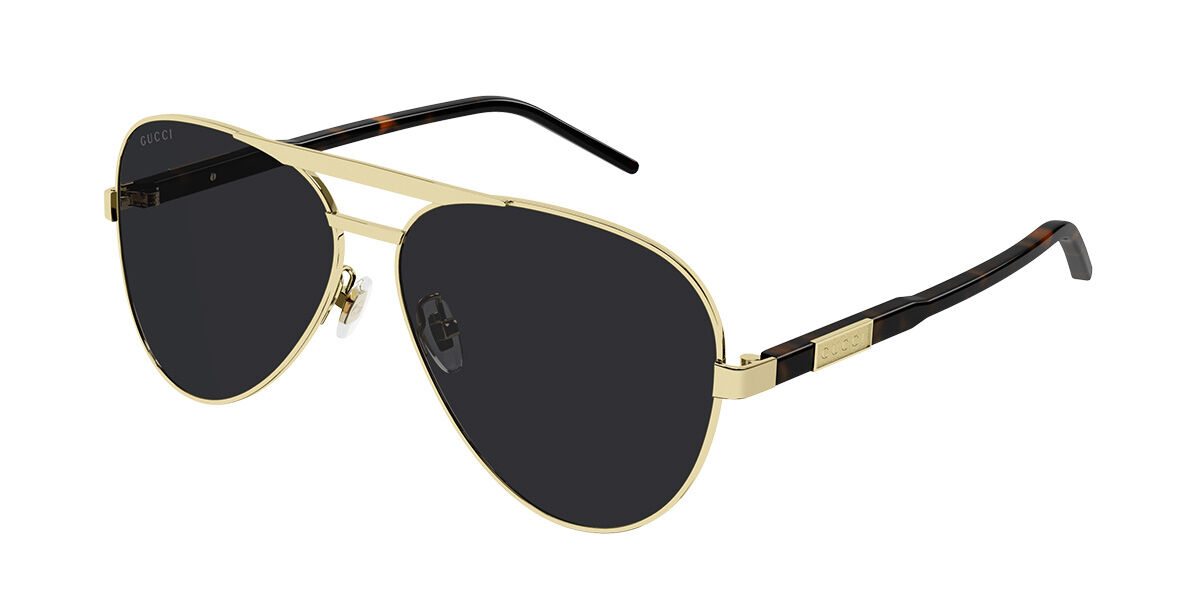 Gucci GG1163S 001, Gold frame, Grey lenses