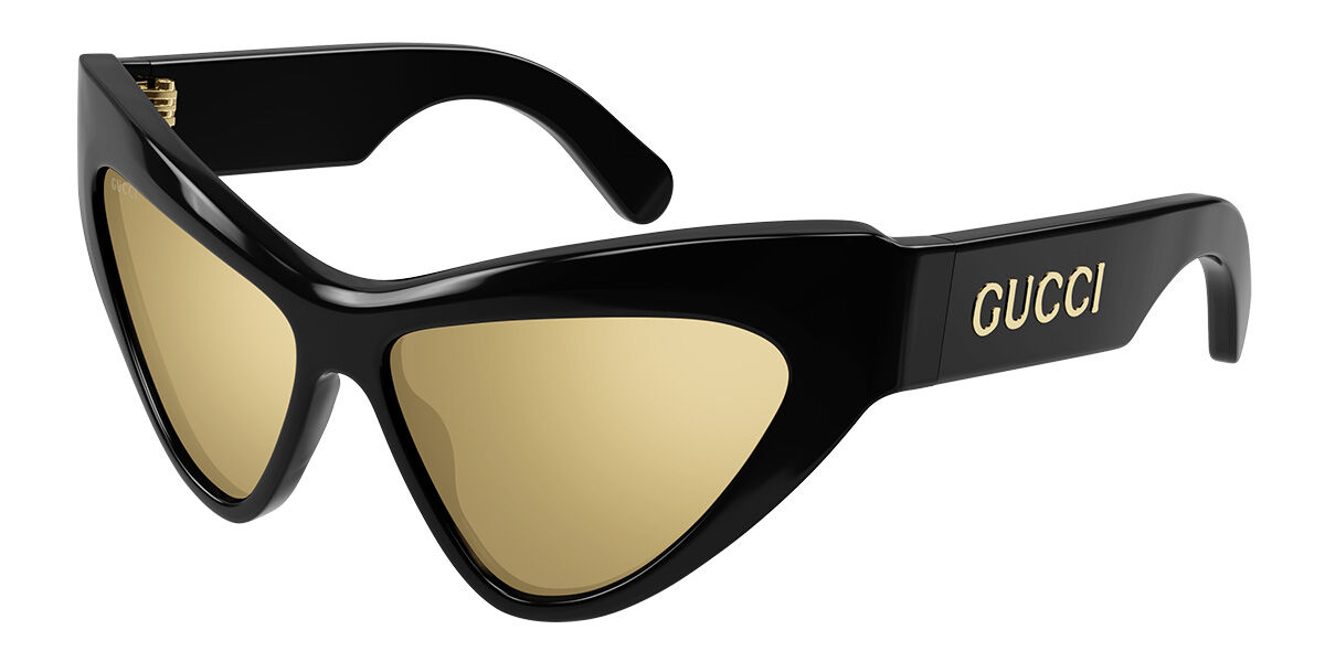 Gucci GG1294S 002, Black frame, Gold lenses