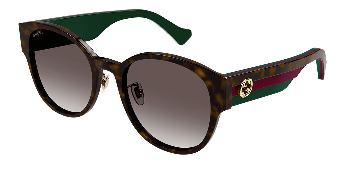 Gucci GG1304SK Asian Fit 002, Tortoiseshell frame, Gradient Brown lenses