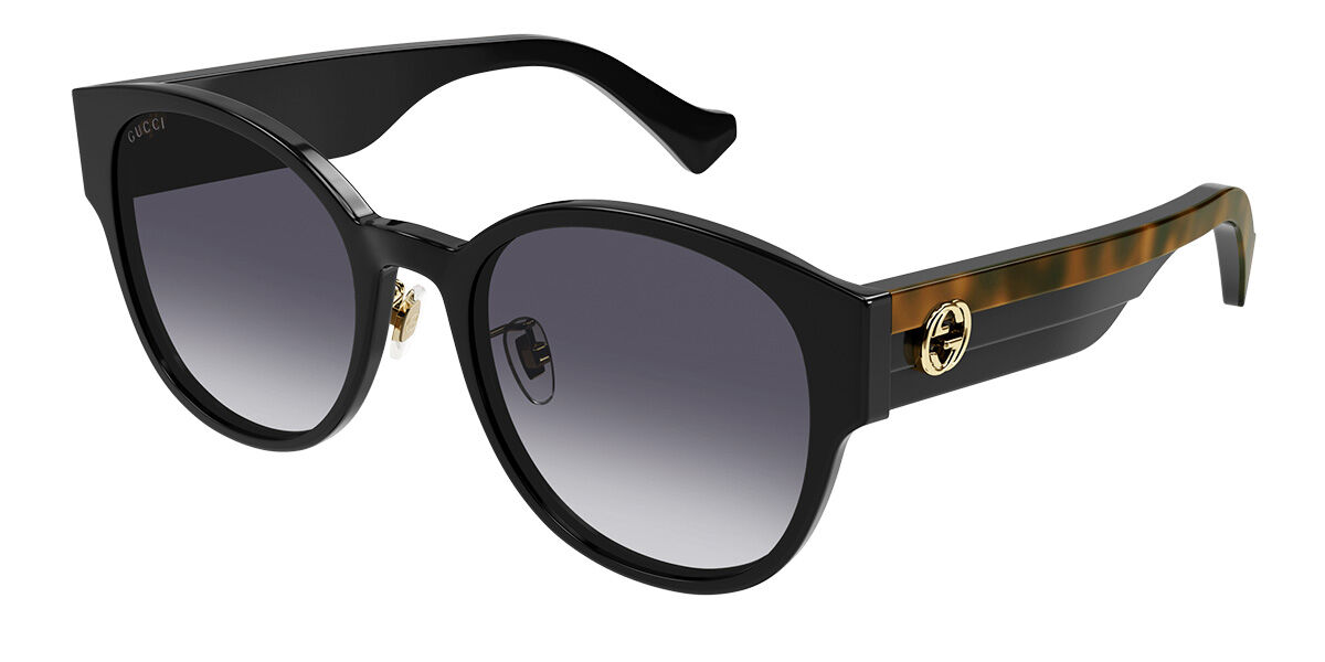 Gucci GG1304SK Asian Fit 001, Black frame, Gradient Grey lenses