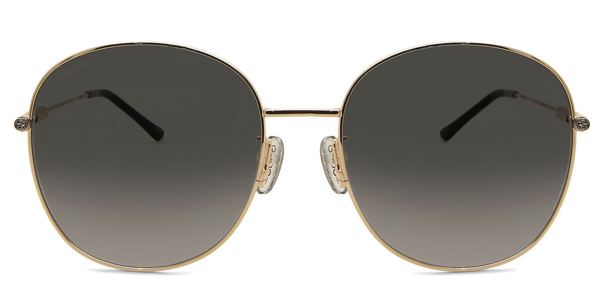Gucci GG1416SK Asian Fit 001, Gold frame, Gradient Grey lenses