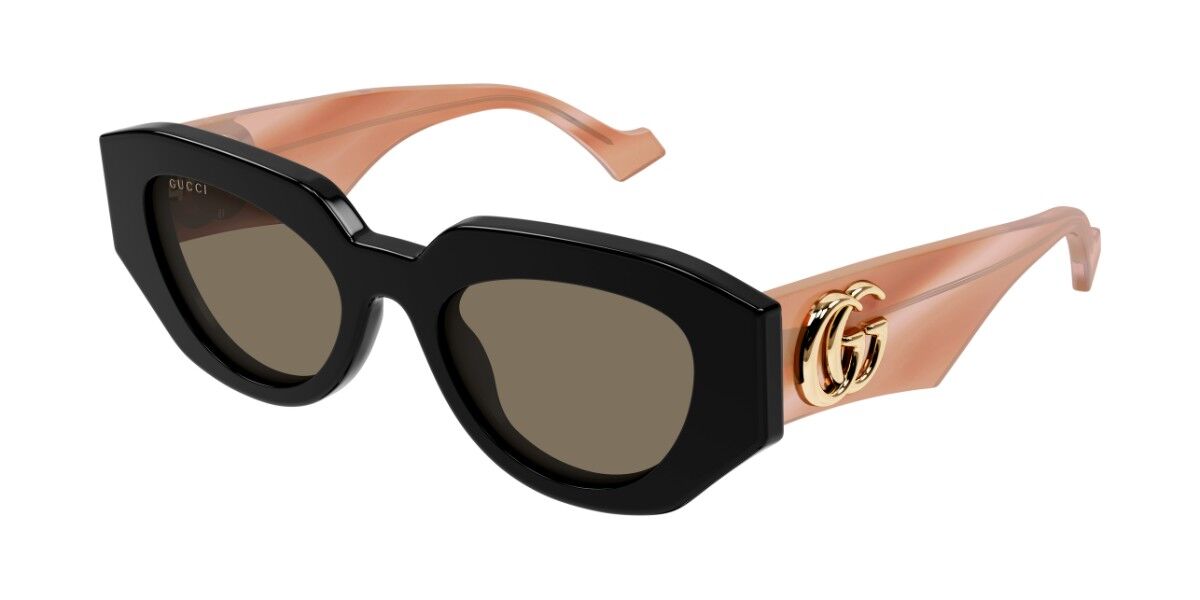 Gucci GG1421S 008, Black frame, Brown lenses