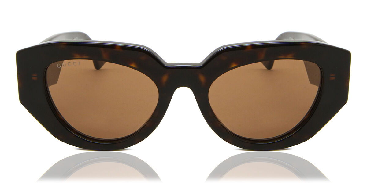 Gucci GG1421S 002, Tortoiseshell frame, Brown lenses