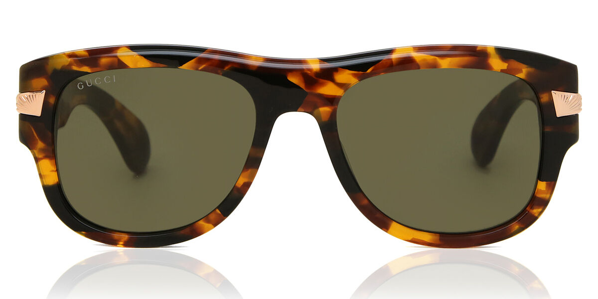Gucci GG1517S 003, Tortoiseshell frame, Green lenses