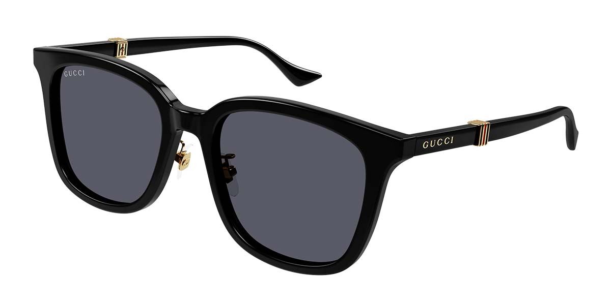 Gucci GG1498SK Asian Fit 001, Black frame, Grey lenses