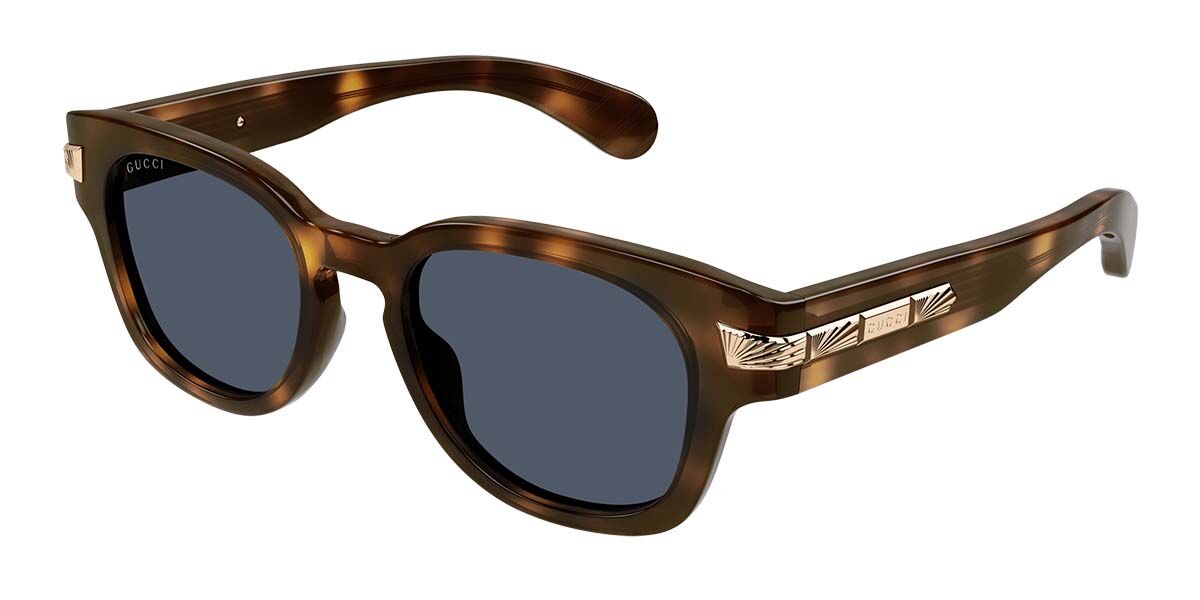 Gucci GG1518S 002, Tortoiseshell frame, Blue lenses