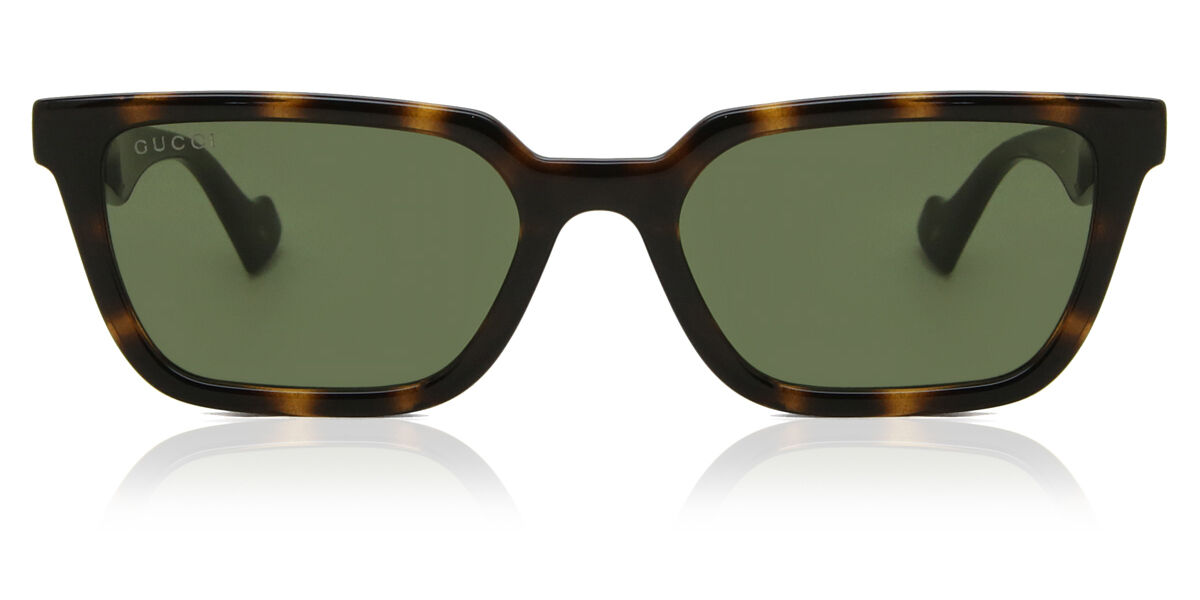 Gucci GG1539S 002, Tortoiseshell frame, Green lenses