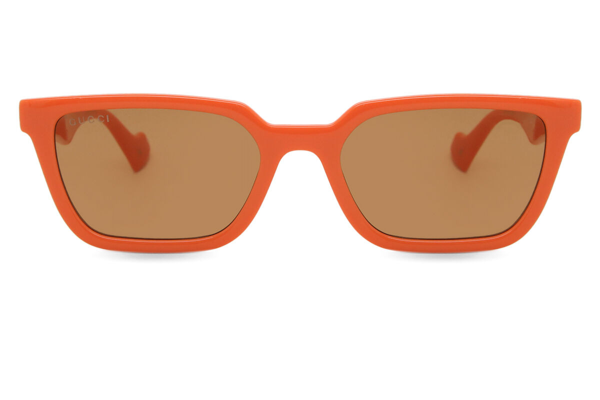 Gucci GG1539S 004, Orange frame, Brown lenses