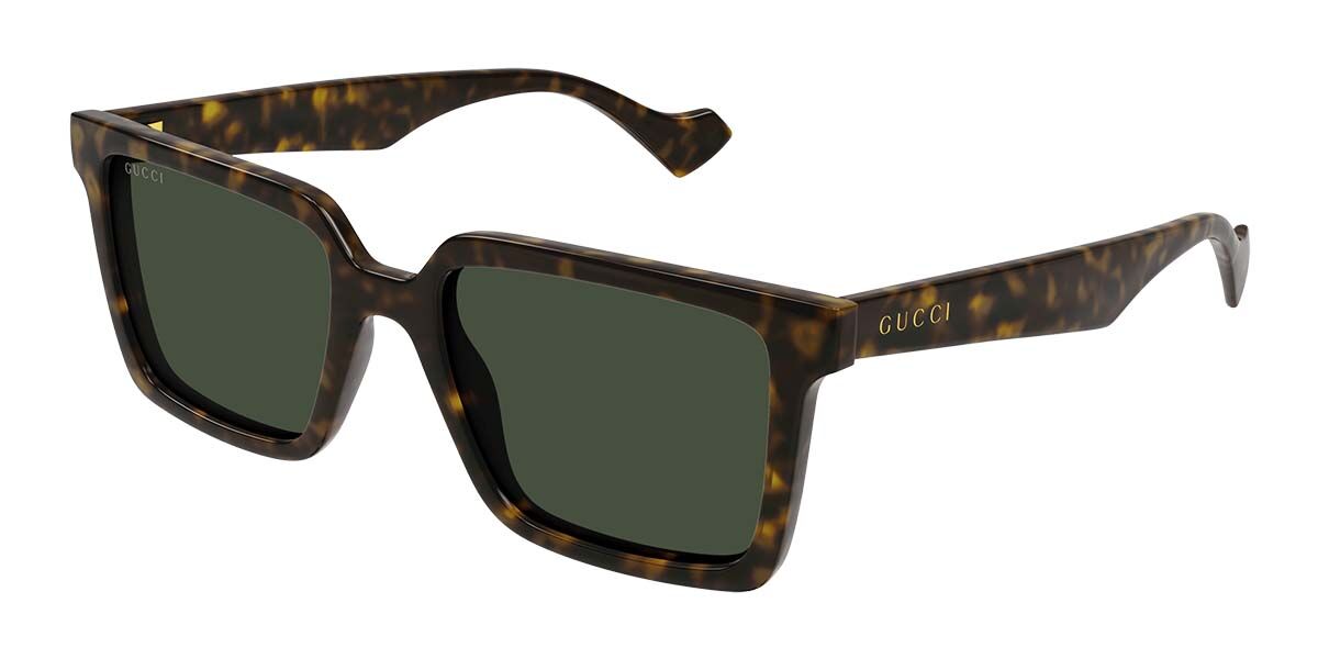 Gucci GG1540S 002, Tortoiseshell frame, Green lenses