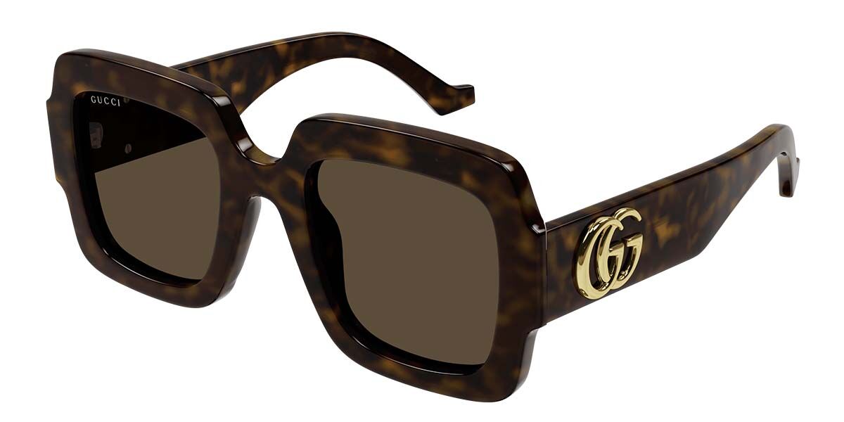 Gucci GG1547S 002, Tortoiseshell frame, Brown lenses