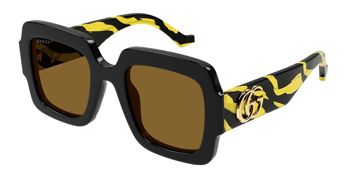 Gucci GG1547S 004, Black frame, Brown lenses