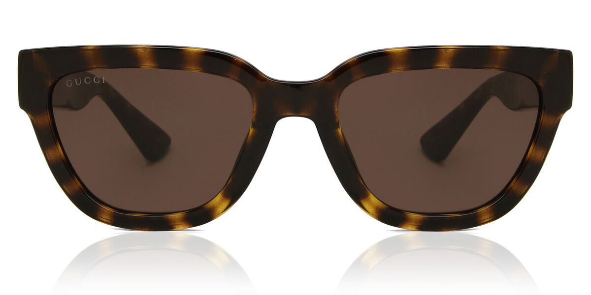 Gucci GG1578S 002, Tortoiseshell frame, Brown lenses
