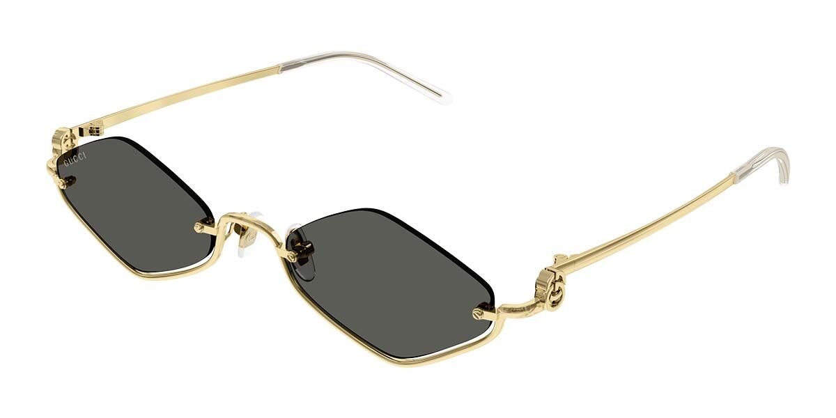 Gucci GG1604S 001, Gold frame, Grey lenses