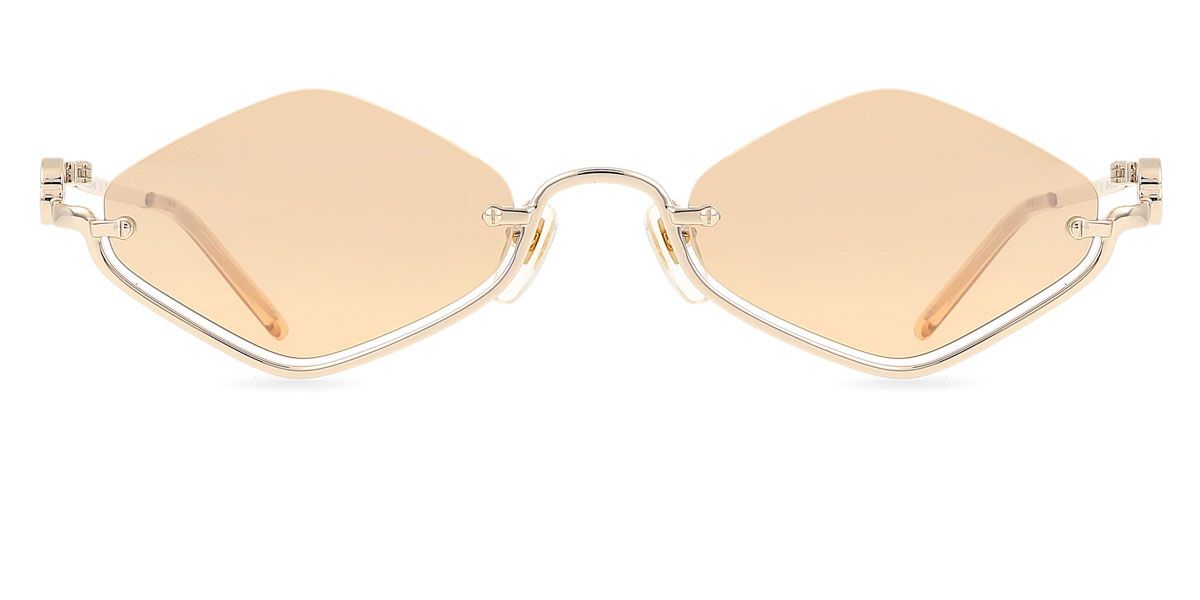 Gucci GG1604S 003, Gold frame, Orange lenses