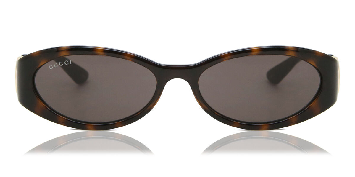 Gucci GG1660S 002, Tortoiseshell frame, Brown lenses