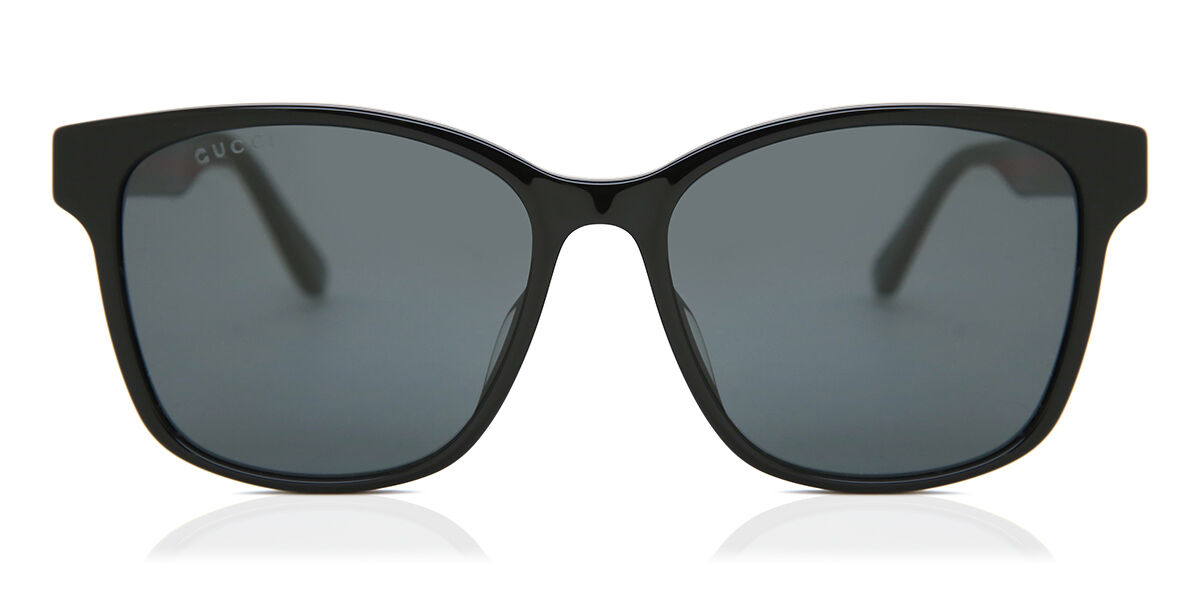 Gucci GG0417SK Asian Fit 001, Black frame, Grey lenses