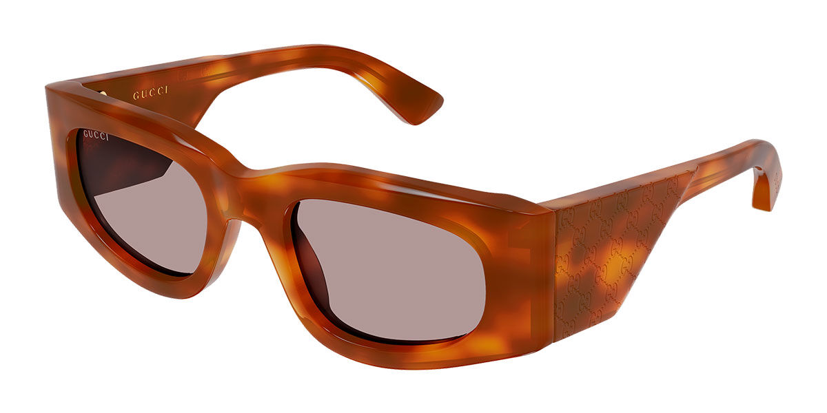 Gucci GG1664S 006, Tortoiseshell frame, Brown lenses