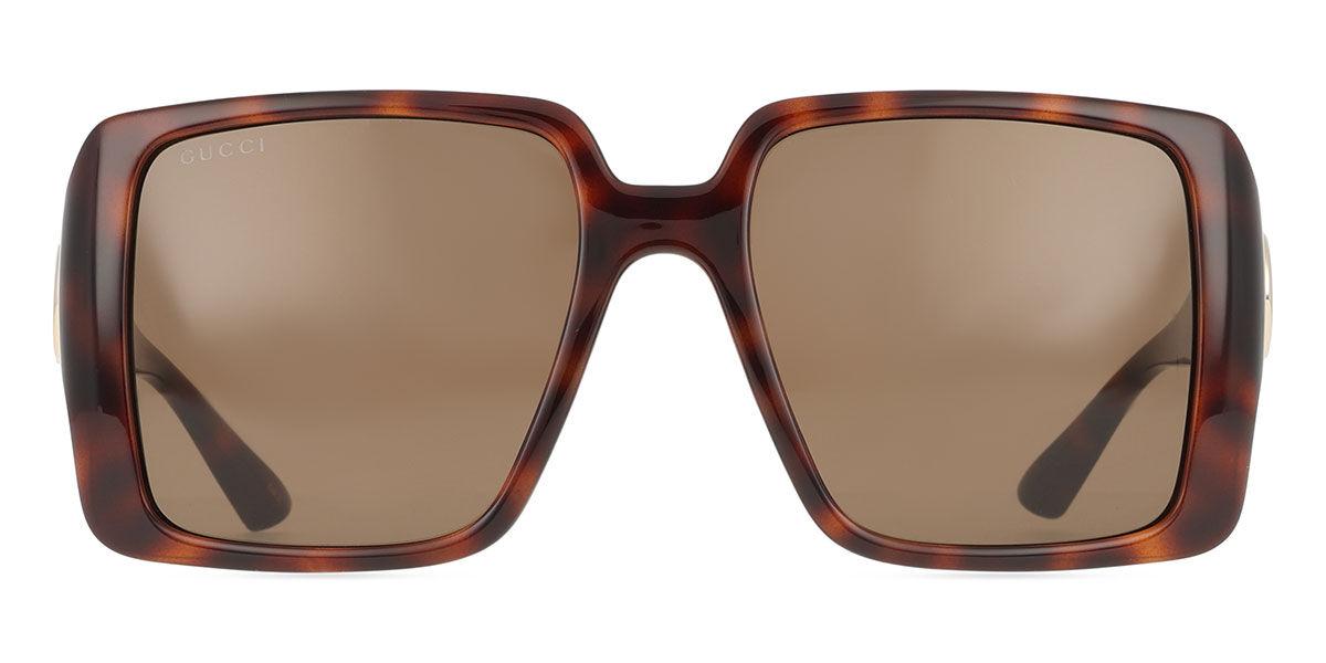 Gucci GG1692S 002, Tortoiseshell frame, Brown lenses