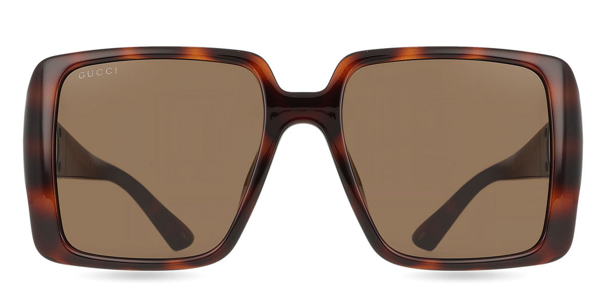 Gucci GG1692SA Asian Fit 002, Tortoiseshell frame, Brown lenses