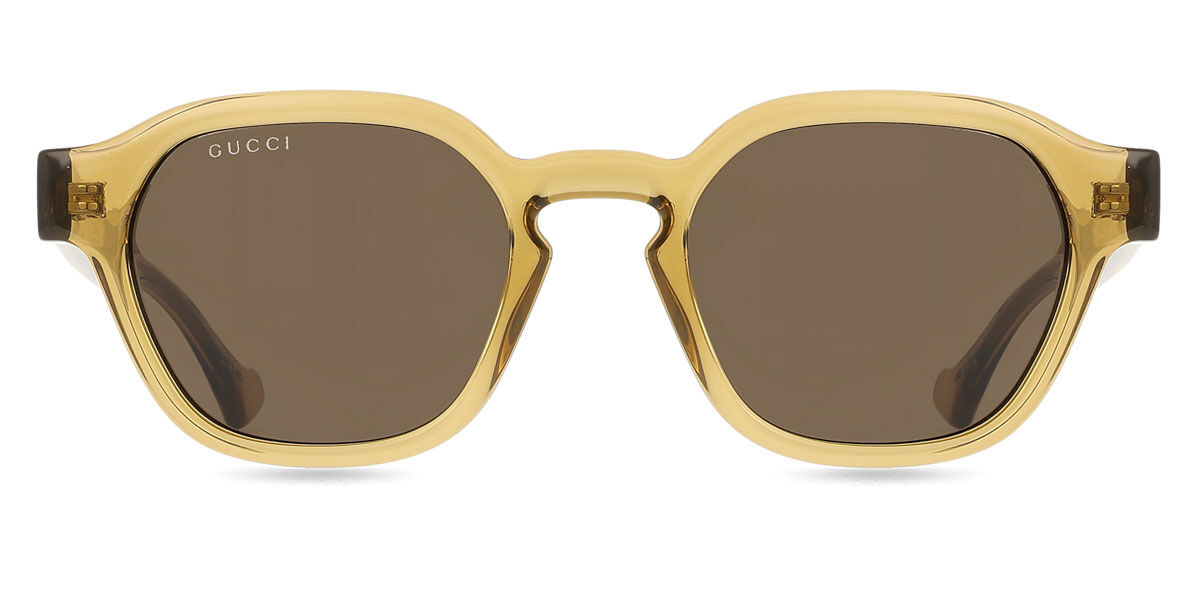 Gucci GG1730S 003, Yellow frame, Brown lenses