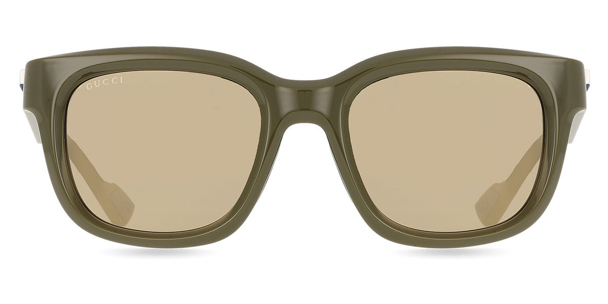 Gucci GG1621SA Asian Fit 003, Green frame, Gold lenses
