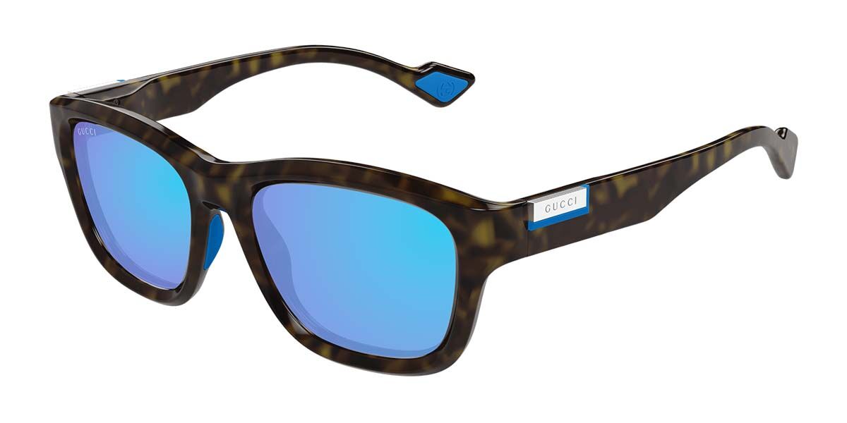 Gucci GG1630S 002, Tortoiseshell frame, Blue lenses