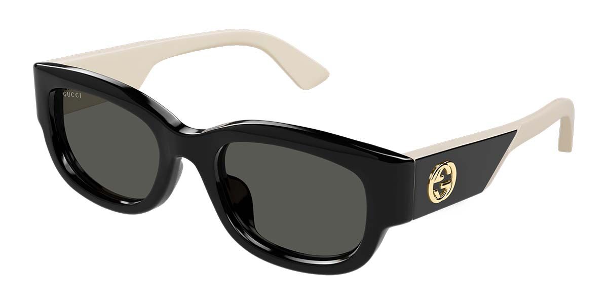 Gucci GG1667SK Asian Fit 001, Black frame, Grey lenses