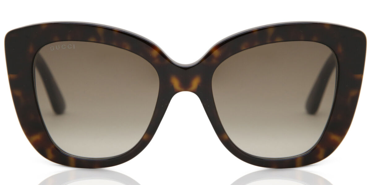 Gucci GG0327S 002, Tortoiseshell frame, Brown lenses