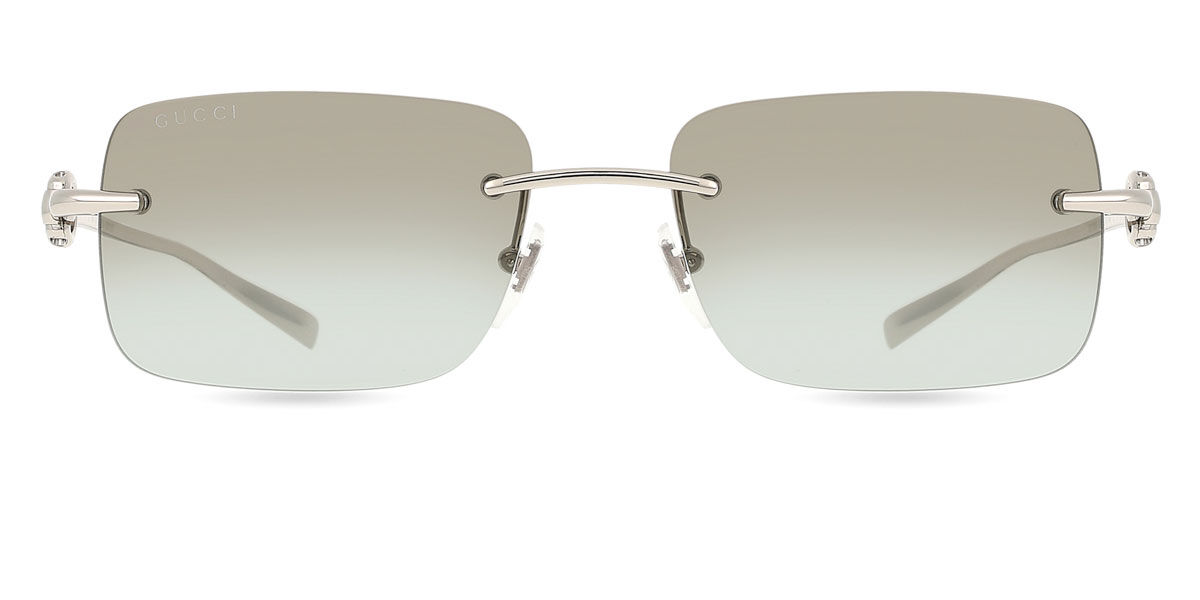 Gucci GG1703S 007, Silver frame, Brown lenses
