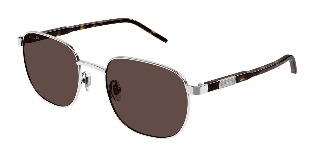 Gucci GG1799S 002, Silver frame, Brown lenses