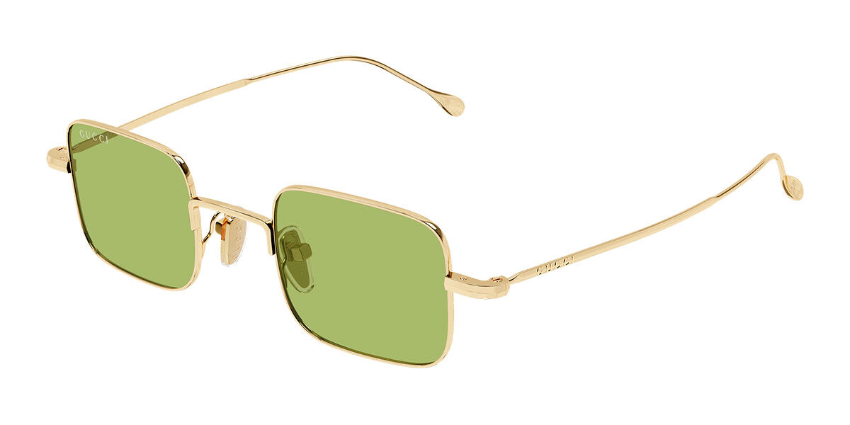 Gucci GG1813S 012, Gold frame, Green lenses