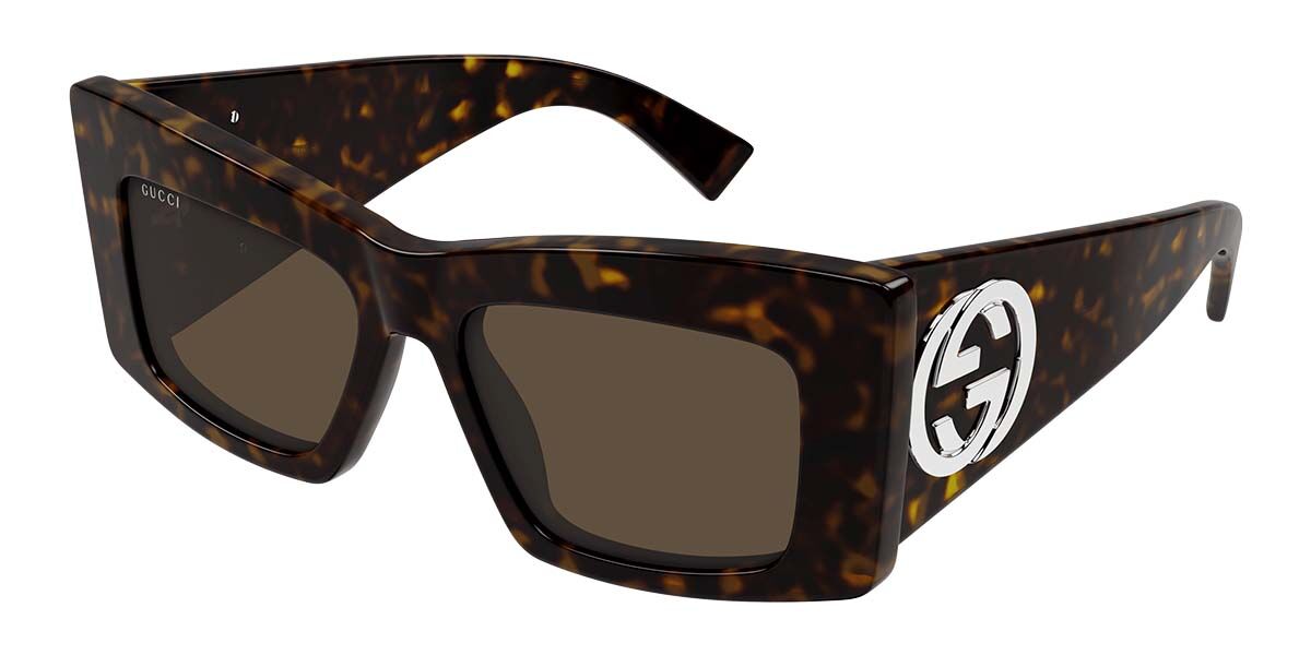 Gucci GG1842S 002, Tortoiseshell frame, Brown lenses