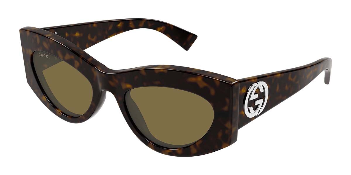 Gucci GG1843S 002, Tortoiseshell frame, Brown lenses