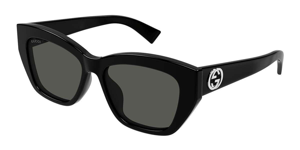 Gucci GG1844SA Asian Fit 001, Black frame, Grey lenses