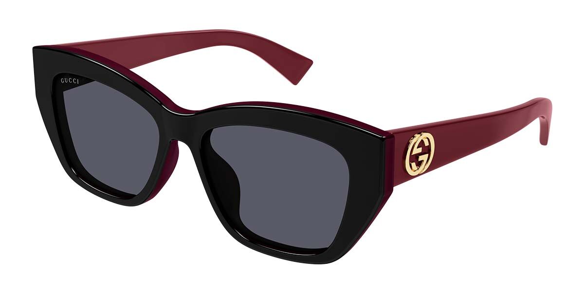 Gucci GG1844SA Asian Fit 004, Black frame, Grey lenses