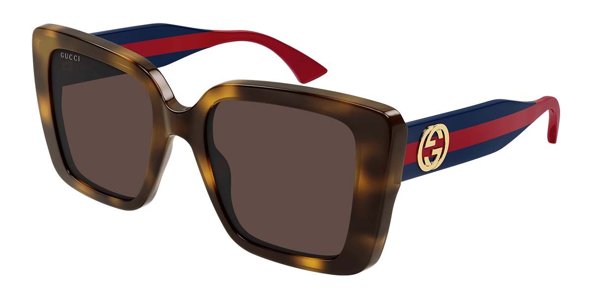 Gucci GG1861S 002, Tortoiseshell frame, Brown lenses