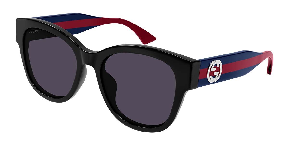 Gucci GG1866SK Asian Fit 004, Black frame, Violet lenses