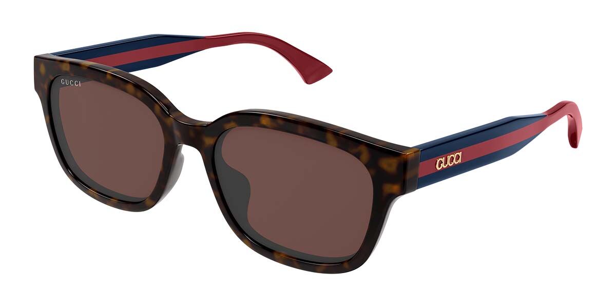 Gucci GG1872SK Asian Fit 002, Tortoiseshell frame, Brown lenses