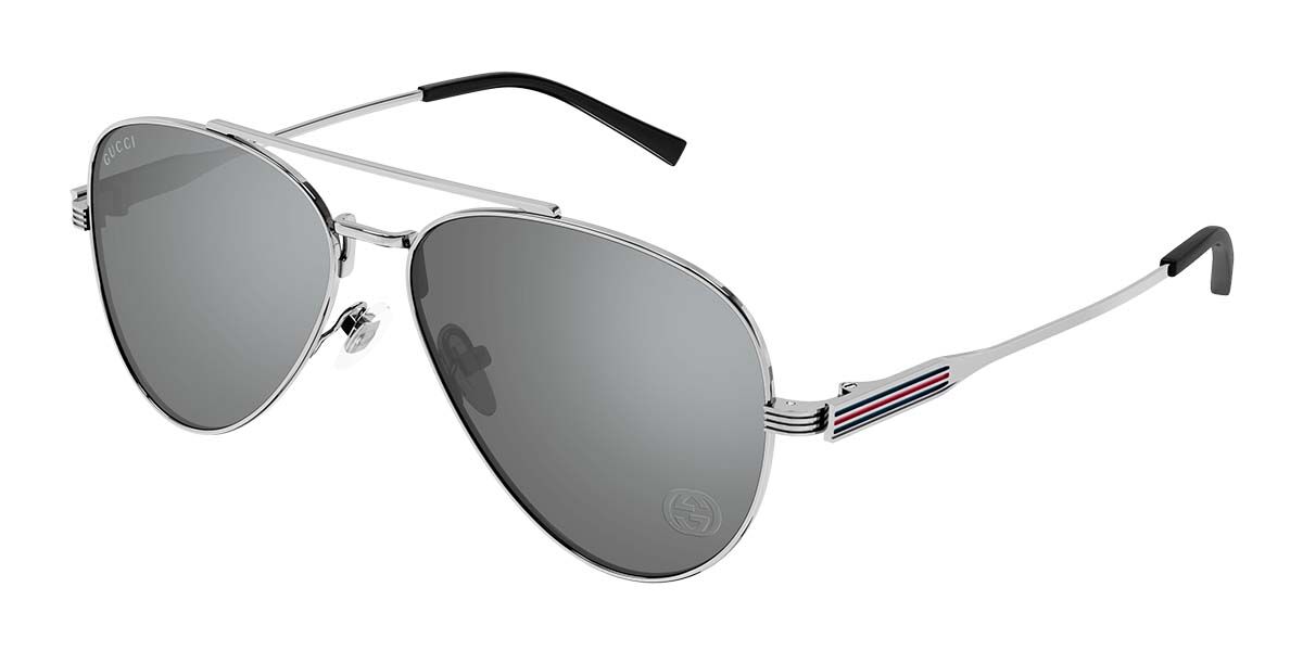 Gucci GG1874S 002, Gunmetal frame, Silver lenses