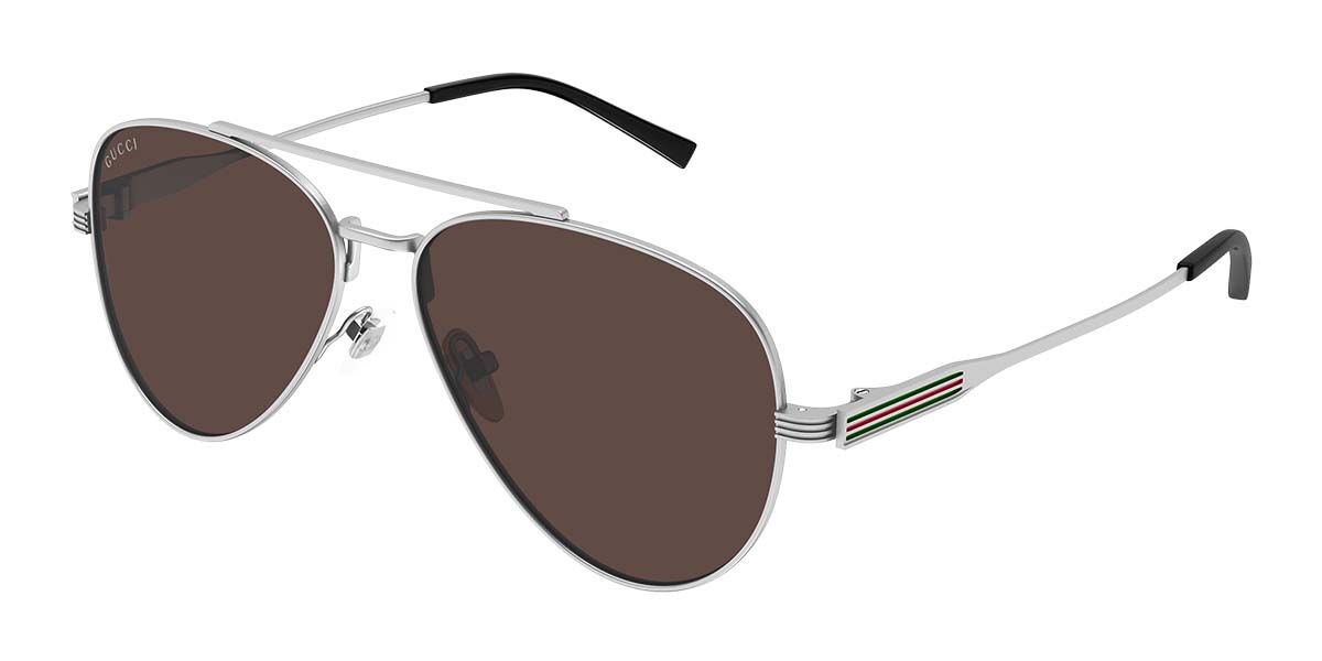 Gucci GG1874S 003, Gunmetal frame, Brown lenses